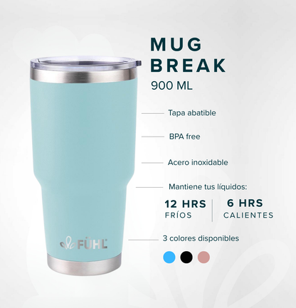 Mug Break 900ml - Celeste