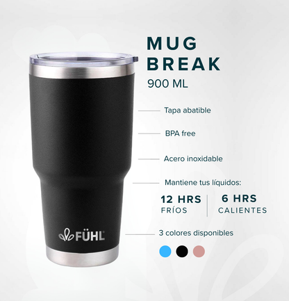 Mug Break 900ml - Negro