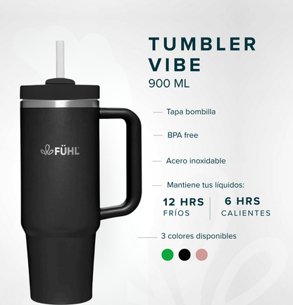 Tumbler Vibe 900ml - Negro