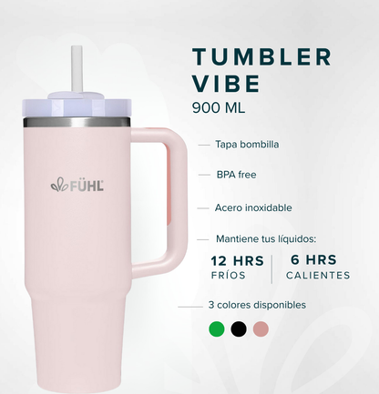 Tumbler Vibe 900ml - Rosado