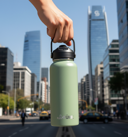 Botella FÜHL verde menta en Sanhattan, Chile