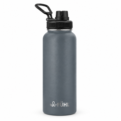 Botella Térmica Urban 1000ml Tapa Regular - Gris sobre fondo blanco