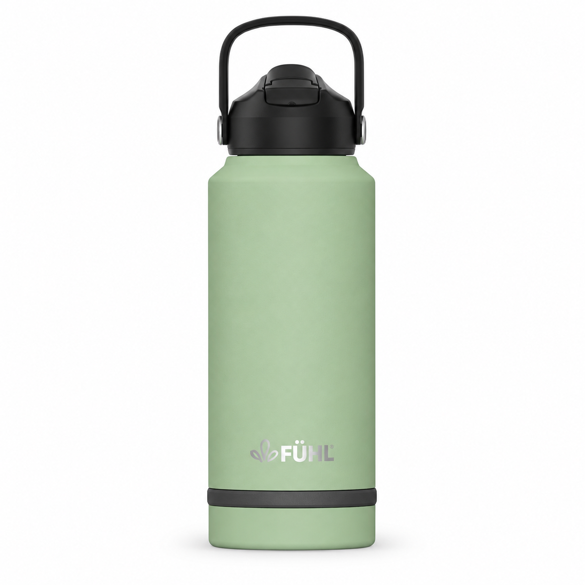 Botella Active 1000ml Tapa Bombilla - Verde, vista completa sobre fondo blanco