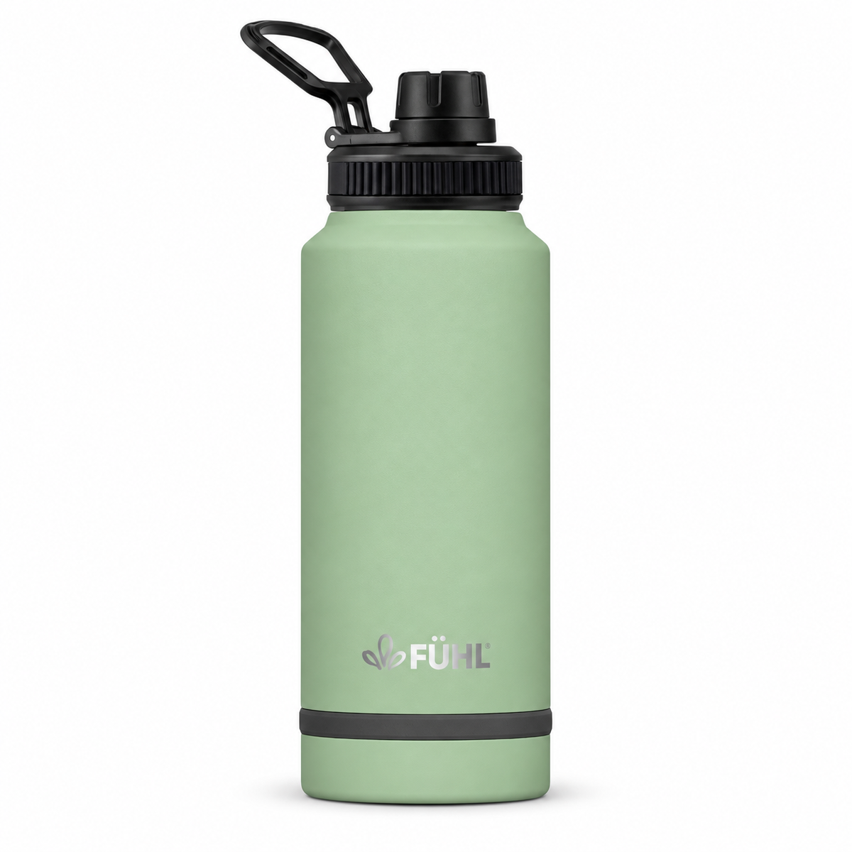 Botella Active 1000ml Tapa Regular - Verde, vista completa sobre fondo blanco