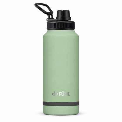 Botella Active 1000ml Tapa Regular - Verde, vista completa sobre fondo blanco