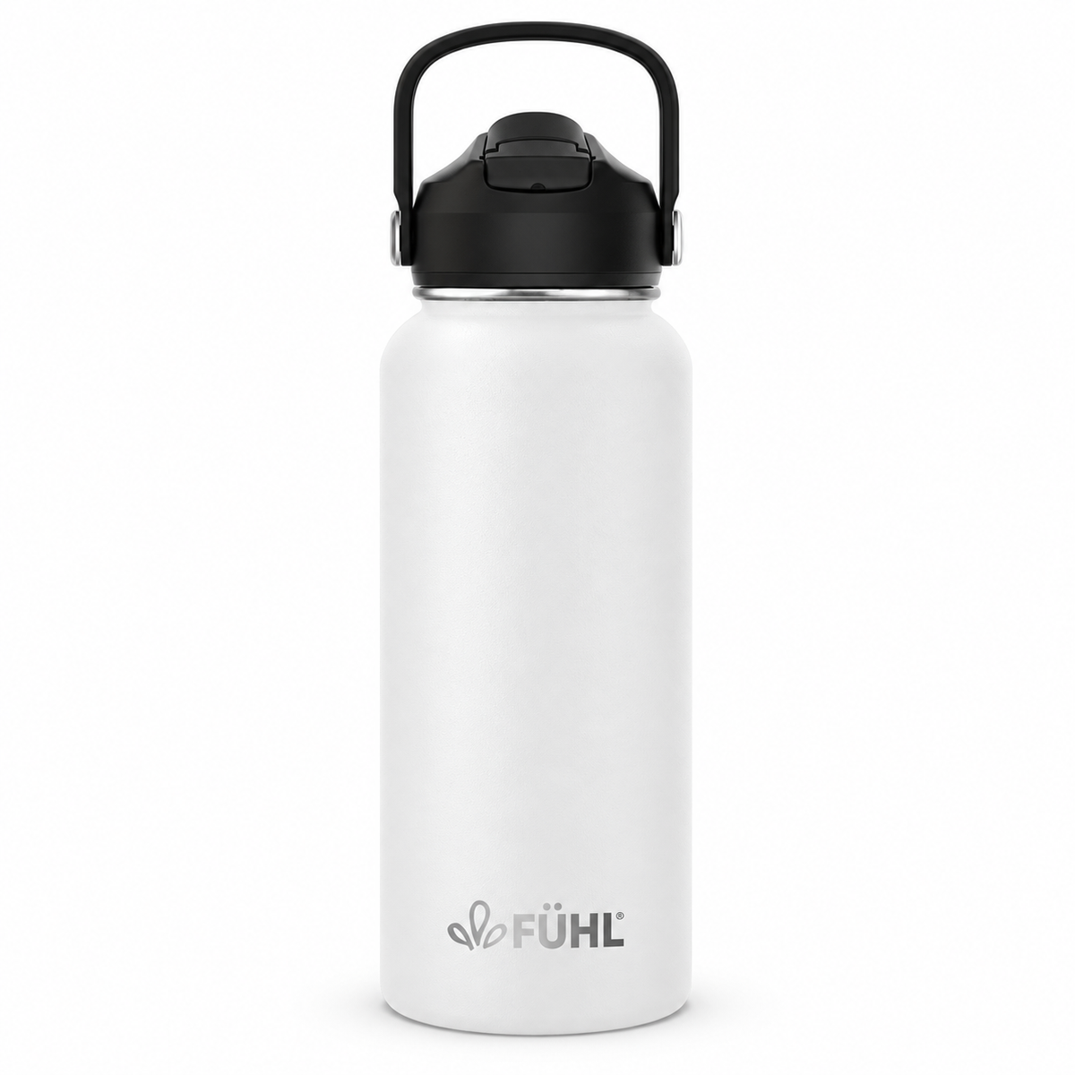 Botella Térmica Urban 1000ml Tapa Bombilla - Blanco, vista completa sobre fondo blanco
