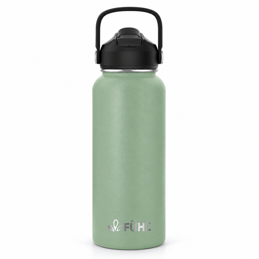 Botella Térmica Urban 1000ml Tapa Bombilla - Verde sobre fondo blanco