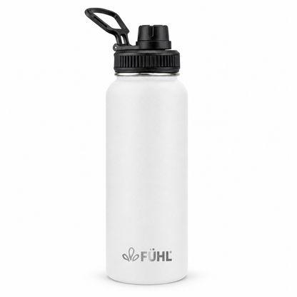 Botella Térmica Urban 1000ml Tapa Regular - Blanco sobre fondo blanco