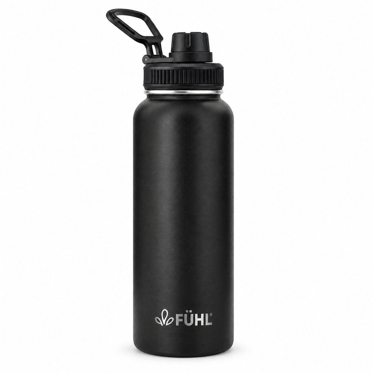 Botella Térmica Urban 1000ml Tapa Regular - Negro sobre fondo blanco
