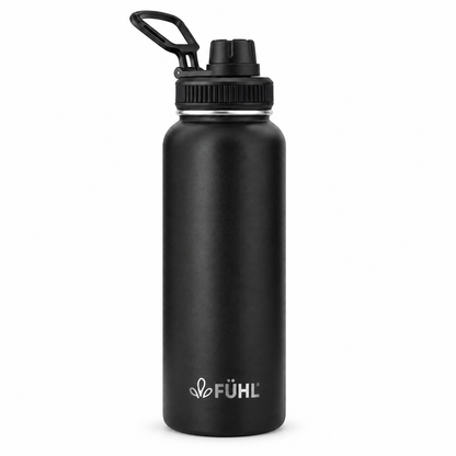 Botella Térmica Urban 1000ml Tapa Regular - Negro sobre fondo blanco