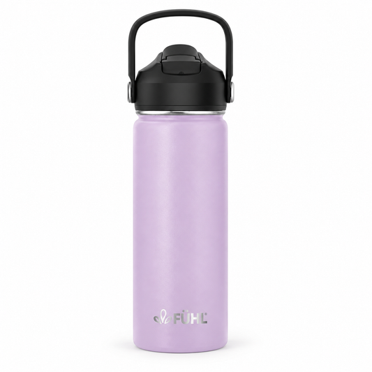 Botella Térmica Urban Slim 550ml Tapa Bombilla - Lila sobre fondo blanco