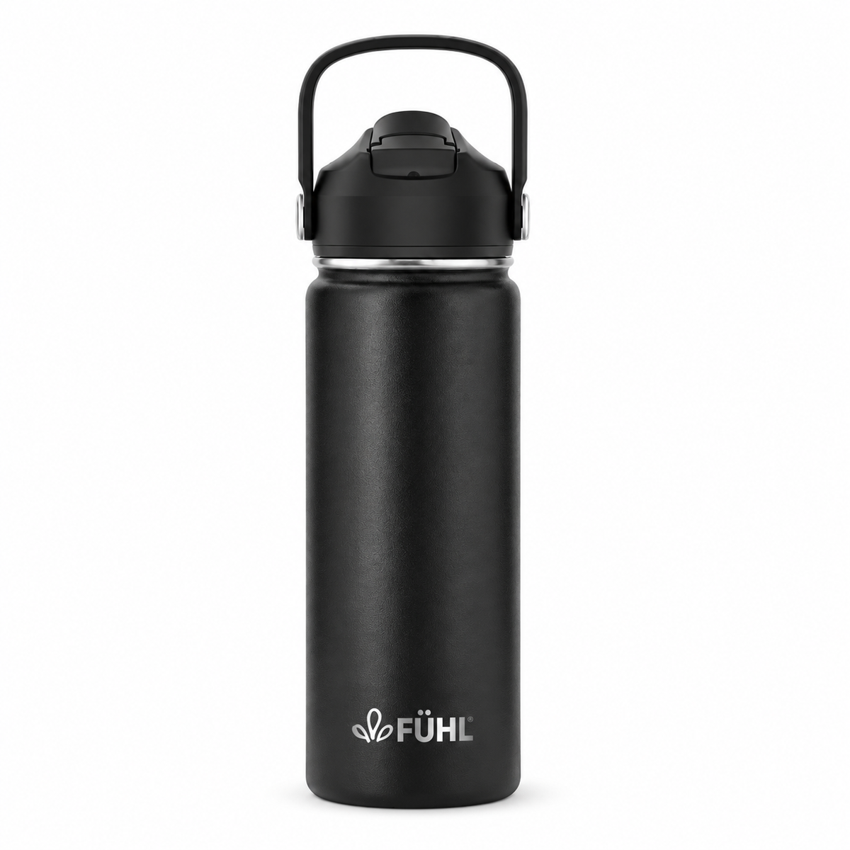 Botella Térmica Urban Slim 550ml Tapa Bombilla - Negro sobre fondo blanco