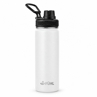 Botella Térmica Urban Slim 550ml Tapa Regular - Blanco sobre fondo blanco