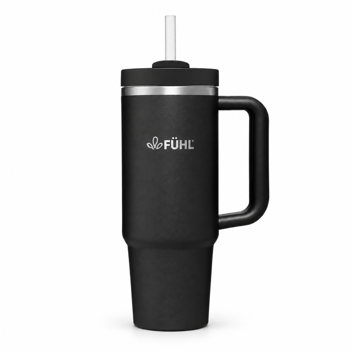 Tumbler Vibe 900ml - Negro sobre fondo blanco