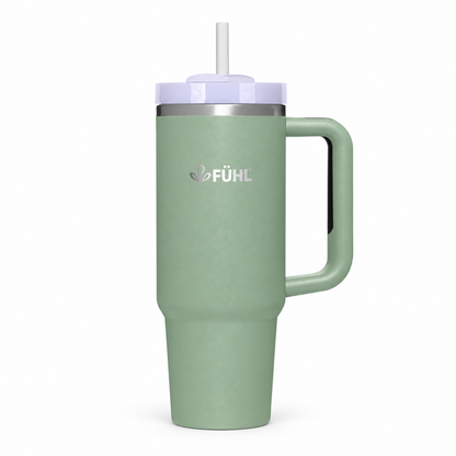 Tumbler Vibe 900ml - Verde sobre fondo blanco